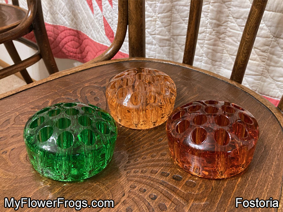 My Fostoria Flower Frog Collection