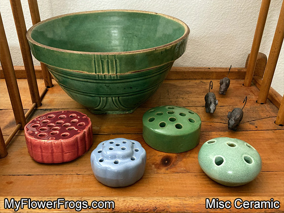 My Flower Frogs by Awaji, Rosemeade, Red Wing, and Stangl