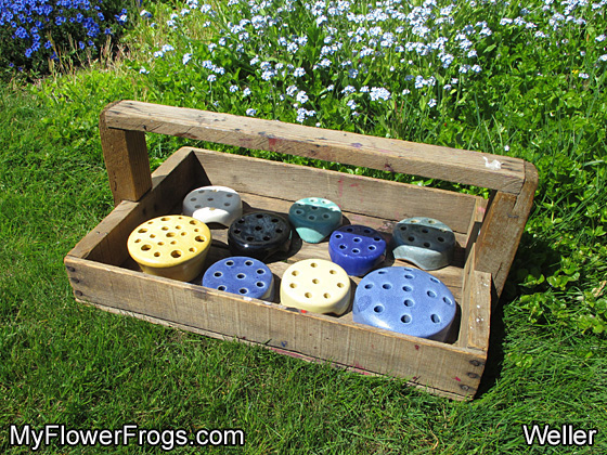 Easter Basket of Flower Frogs by Weller